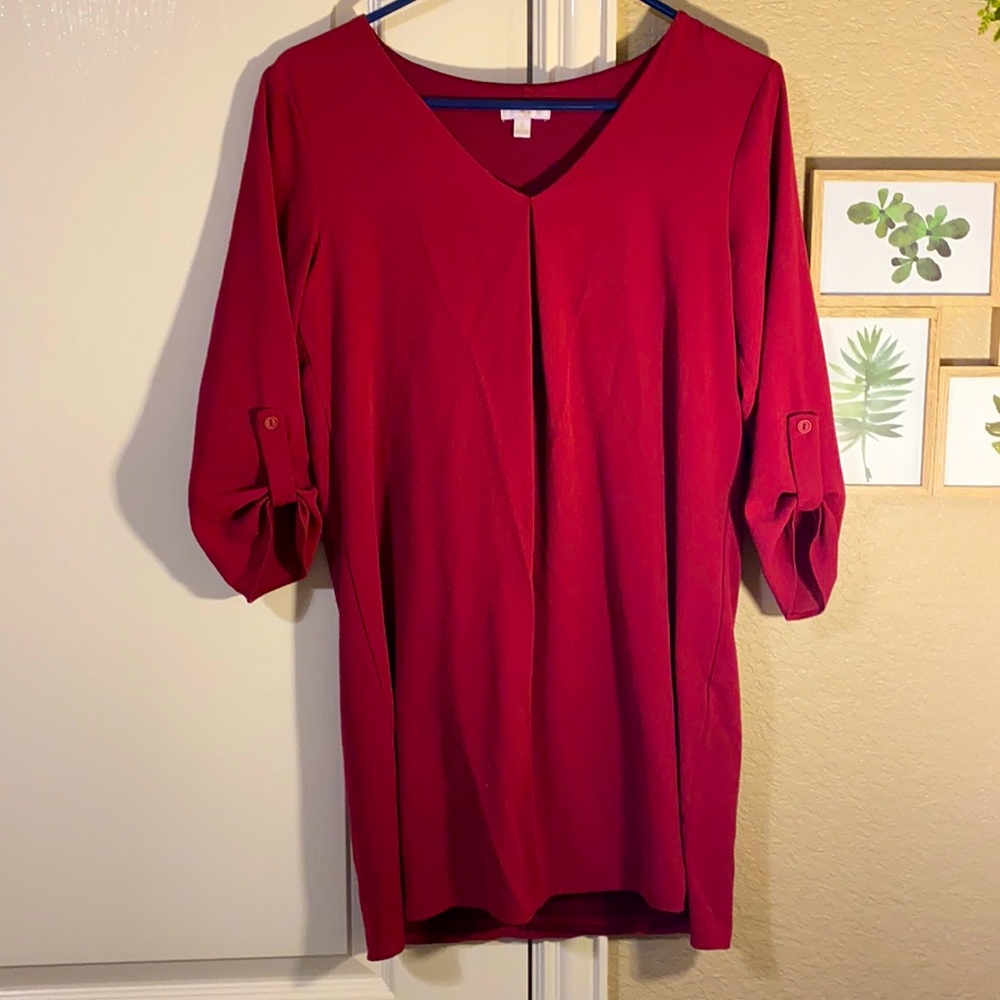 Mid-length Maroon Dress
